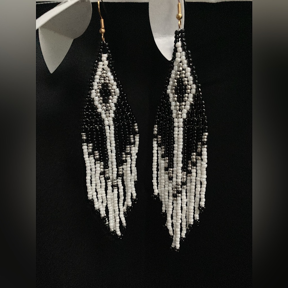 Beaded Earrings Fringe